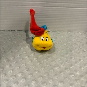 Vintage Flounder Yellow and Red Plush Ornament